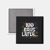 Grappig honderd dagen later 100ste schooldag magneet (Voorkant / Achterkant)