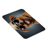 Grappig hondje met bril en pet magneet (Rechterzijde)