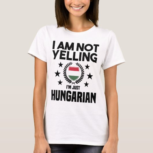 Grappig Hongaars Gezegde over Hongarije als cadeau T-shirt (Voorkant)