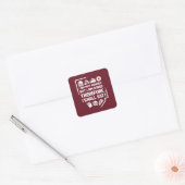 Grappig - Hongerig, Verveeld & Daarom Eten Vierkante Sticker (Envelop)