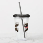 Grappig hongerige cartoon acryl drinkbeker (Links)