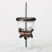 Grappig hongerige cartoon acryl drinkbeker (Voorkant)