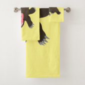 Grappig hongerige cartoon bad handdoek (Insitu)