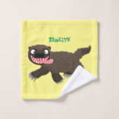 Grappig hongerige cartoon bad handdoek (Wasdoekje)