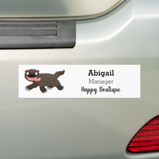 Grappig hongerige cartoon bumpersticker (Op auto)