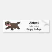 Grappig hongerige cartoon bumpersticker (Voorkant)