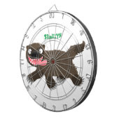 Grappig hongerige cartoon dartbord (Voorkant Rechts)