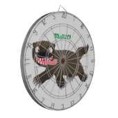 Grappig hongerige cartoon dartbord (Voorkant Links)