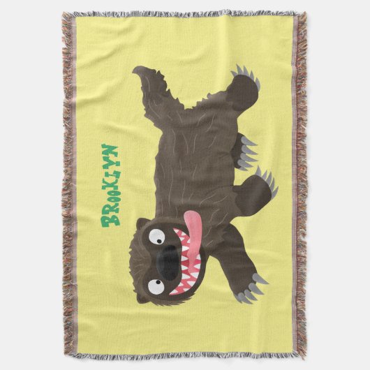 Grappig hongerige cartoon deken (Voorkant Verticaal)