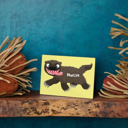 Grappig hongerige cartoon fotoplaat (Zijkant)