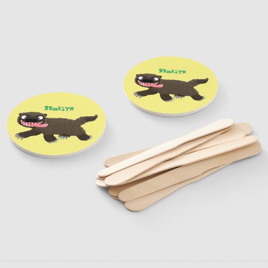 Grappig hongerige cartoon handwaaier (Niet-gemonteerd)