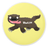 Grappig hongerige cartoon keramische knop (Voorkant)