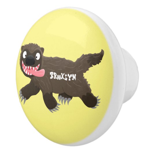 Grappig hongerige cartoon keramische knop (Rechts)