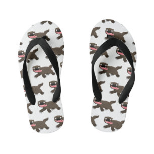 Grappig hongerige cartoon kinder teenslippers