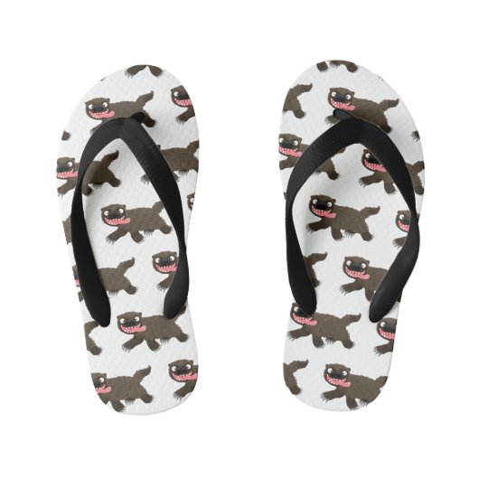 Grappig hongerige cartoon kinder teenslippers (Voetbed)