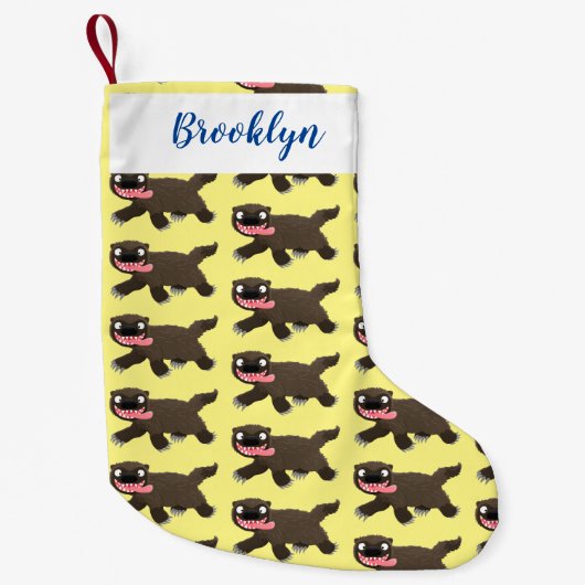 Grappig hongerige cartoon kleine kerstsok (Voorkant)