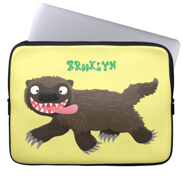 Grappig hongerige cartoon laptop sleeve (Voorkant)