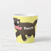 Grappig hongerige cartoon latte mok (Voorkant)