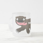 Grappig hongerige cartoon matglas koffiemok (Voorkant links)