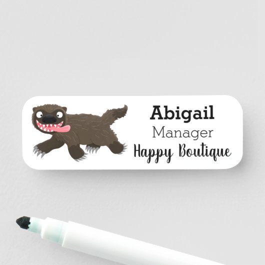 Grappig hongerige cartoon naamplaatje (In situ)