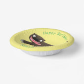 Grappig hongerige cartoon papieren kommen (Gebogen)