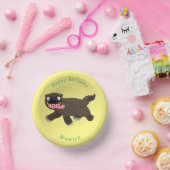 Grappig hongerige cartoon papieren kommen (Feest)