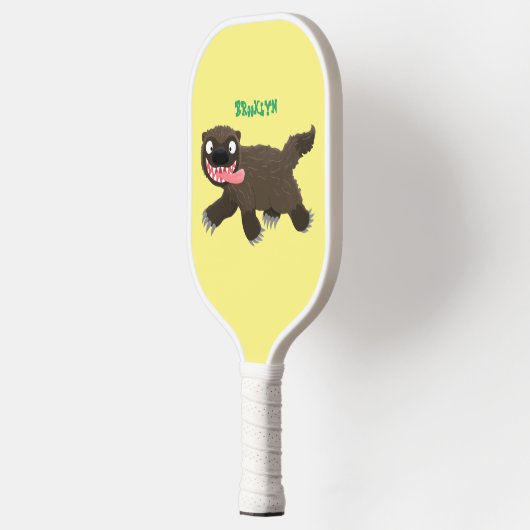 Grappig hongerige cartoon pickleball paddle (Links)