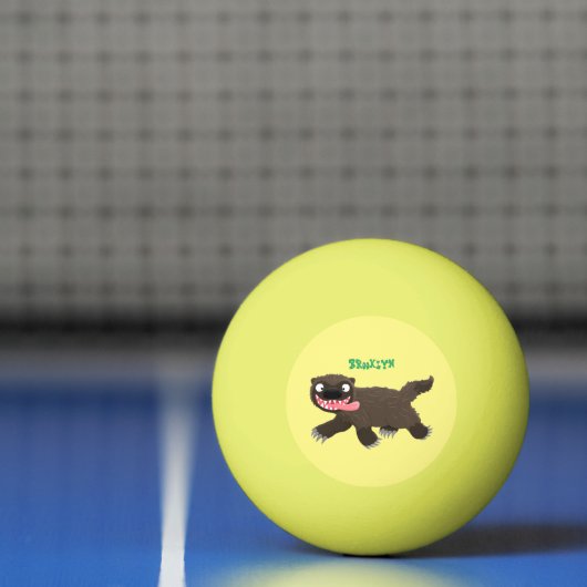 Grappig hongerige cartoon pingpongbal (Net)