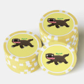 Grappig hongerige cartoon poker chips (Opstapeling)