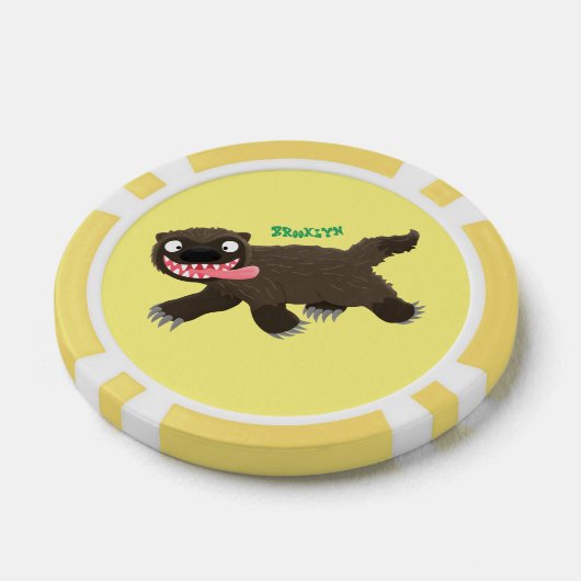 Grappig hongerige cartoon poker chips (Enkel)