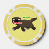 Grappig hongerige cartoon poker chips (Achterkant)