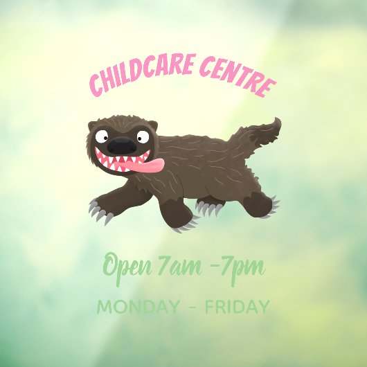 Grappig hongerige cartoon raamsticker (Vel 3)