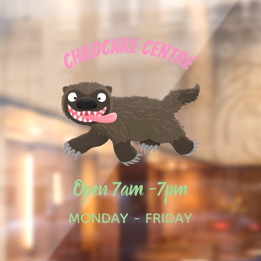 Grappig hongerige cartoon raamsticker (Vel 2)