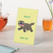 Grappig hongerige cartoon reclamebord met voetstuk (Insitu)