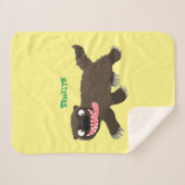 Grappig hongerige cartoon sherpa deken (Voorkant (horizontaal))