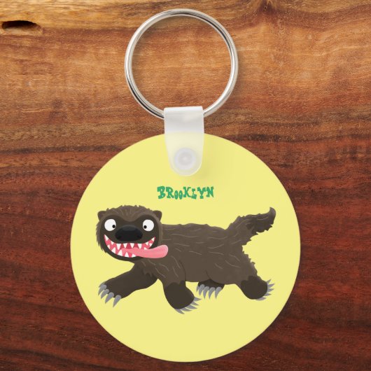 Grappig hongerige cartoon sleutelhanger (Voorkant)