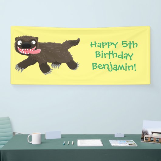 Grappig hongerige cartoon spandoek (Beurs)