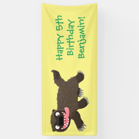 Grappig hongerige cartoon spandoek (Verticaal)