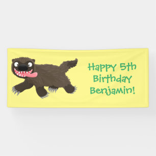 Grappig hongerige cartoon spandoek