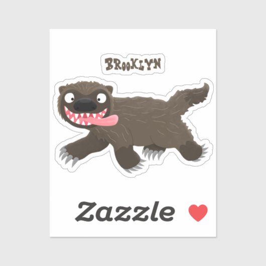 Grappig hongerige cartoon sticker (Vel)