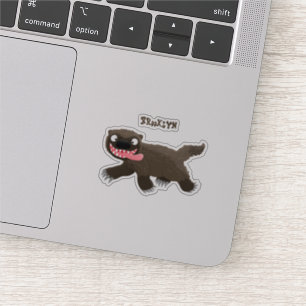 Grappig hongerige cartoon sticker