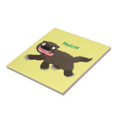 Grappig hongerige cartoon tegeltje (Zijkant)