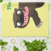 Grappig hongerige cartoon theedoek (Gevouwen)