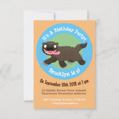 Grappig hongerige cartoon-uitnodiging kaart (Voorkant)