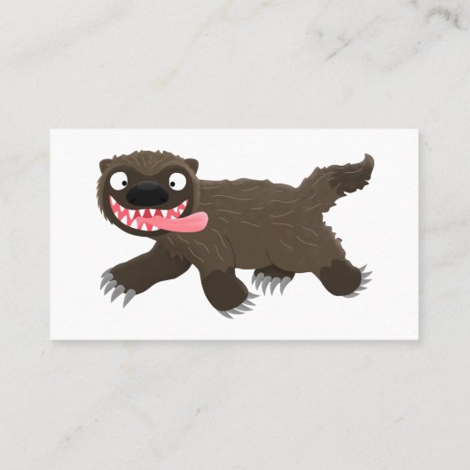 Grappig hongerige cartoon visitekaartje (Achterkant)