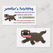 Grappig hongerige cartoon visitekaartje (Voorkant / Achterkant)