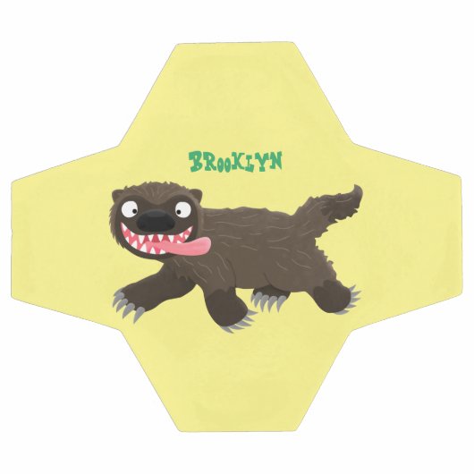 Grappig hongerige cartoon voetbal (Enkel)