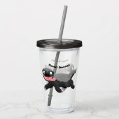 Grappig hongerige honingbadger cartoon illustratie acryl drinkbeker (Achterkant)
