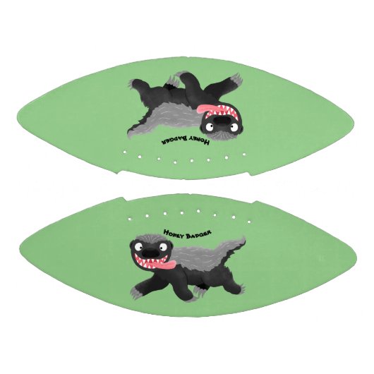 Grappig hongerige honingbadger cartoon illustratie american football (Panelen)