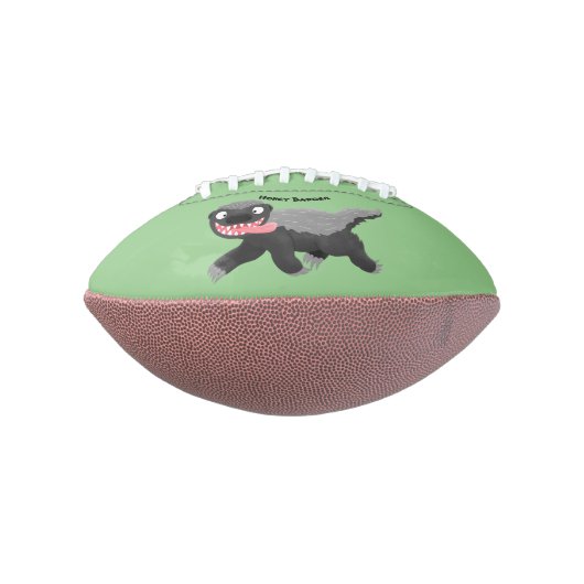 Grappig hongerige honingbadger cartoon illustratie american football (Gedraaid 90)